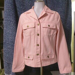 REAL COMFORT Chadwicks Women's Size 8 Pink Jean Jacket